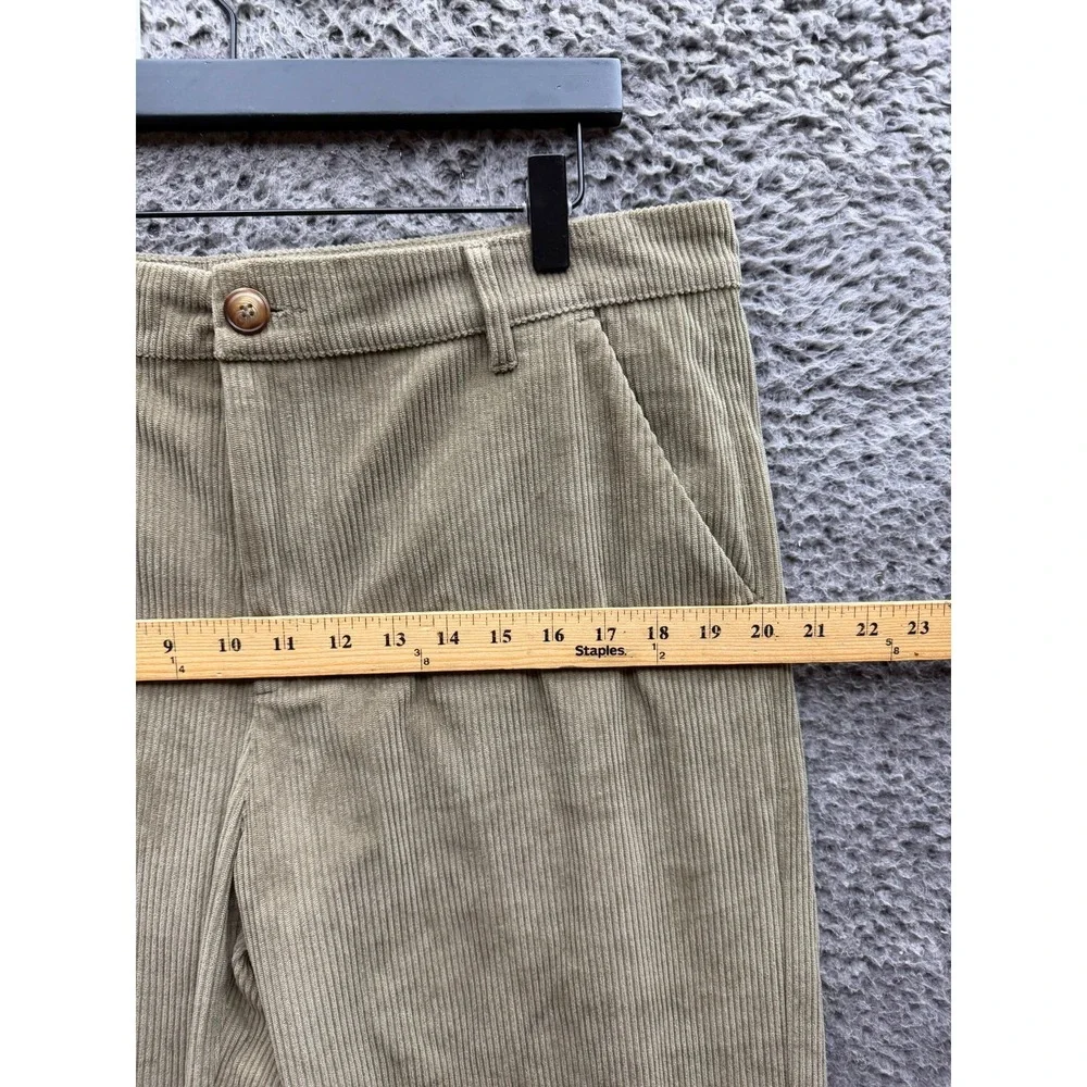 Bound Straight Leg Cropped Mushroom Corduroy Casual Trousers Mens Size L